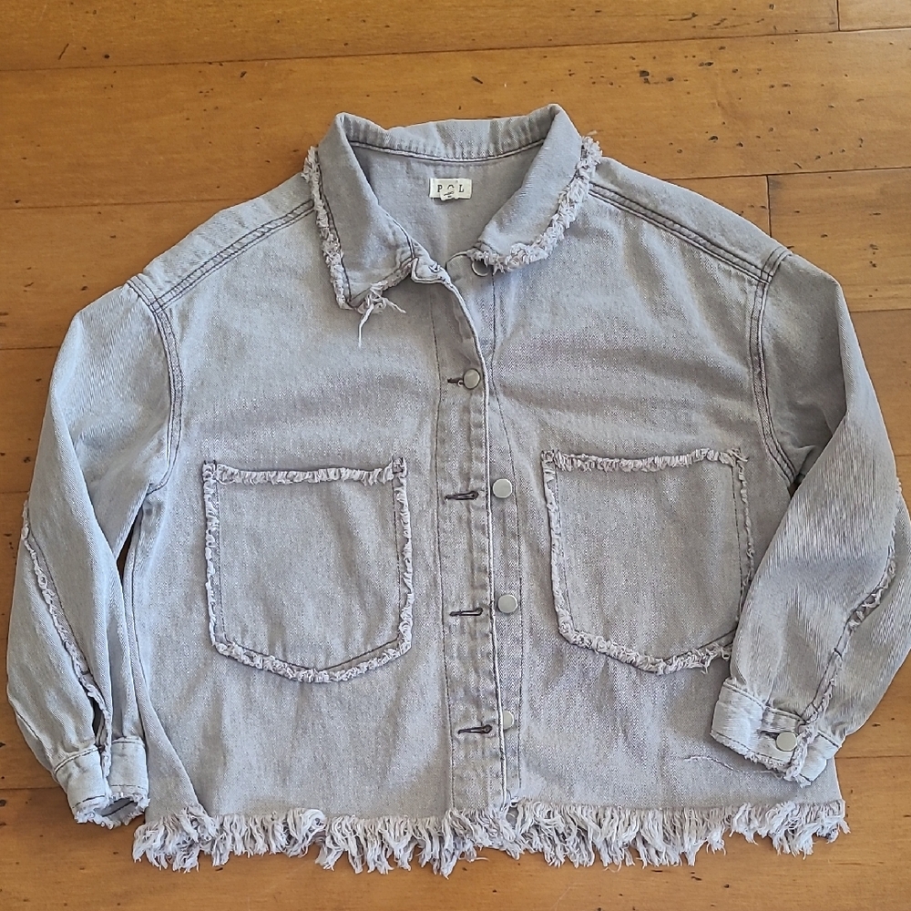 POL Distressed Shacket